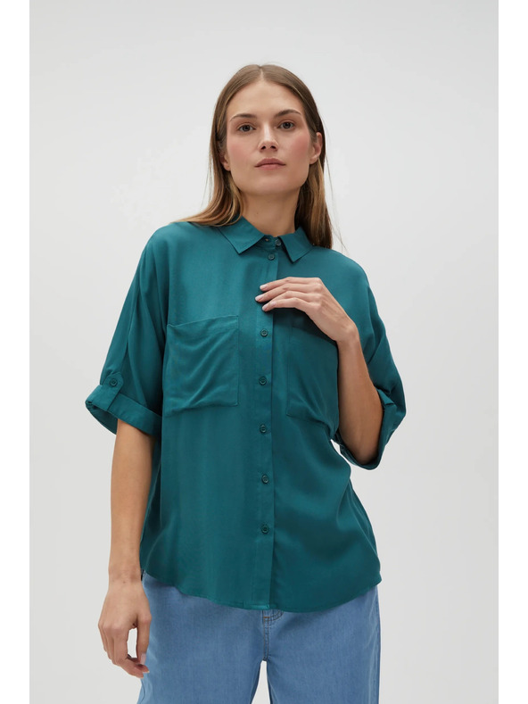 Moodo Grünes Hemd mit optionaler Ärmellänge