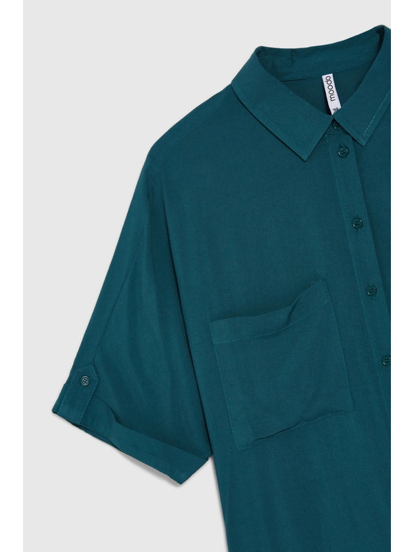 Moodo Grünes Hemd mit optionaler Ärmellänge