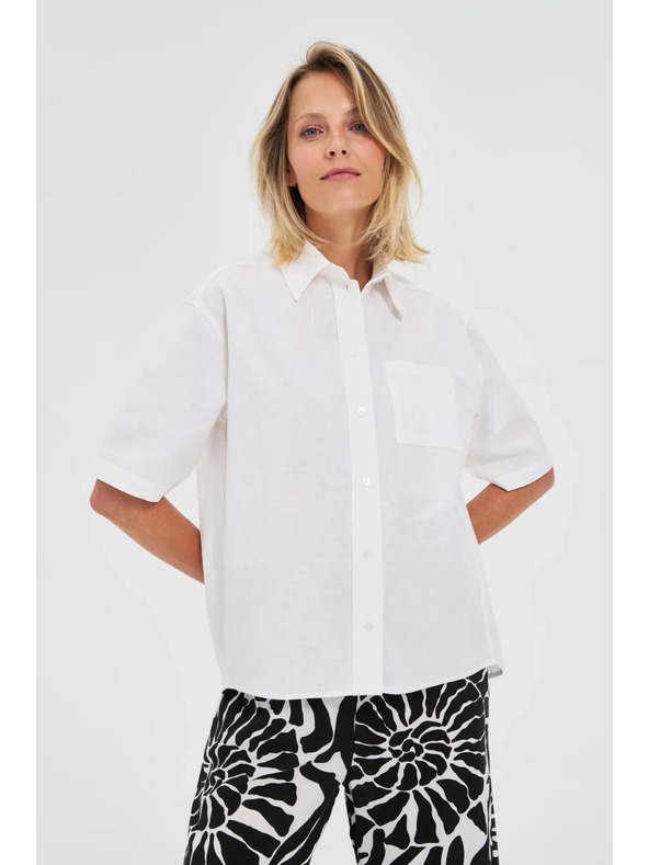 Moodo Weißes Damenhemd