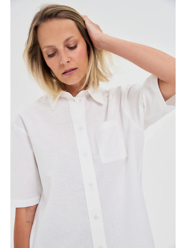 Moodo Weißes Damenhemd