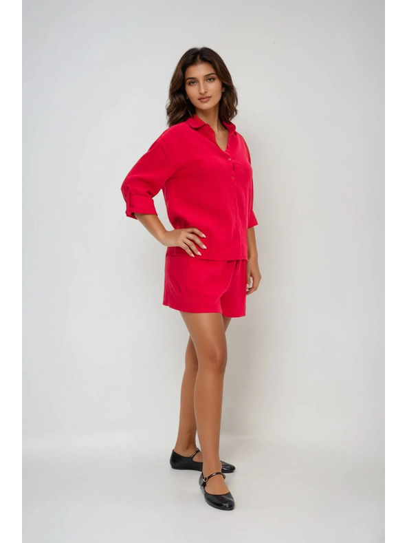 Moodo Rotes Damenhemd