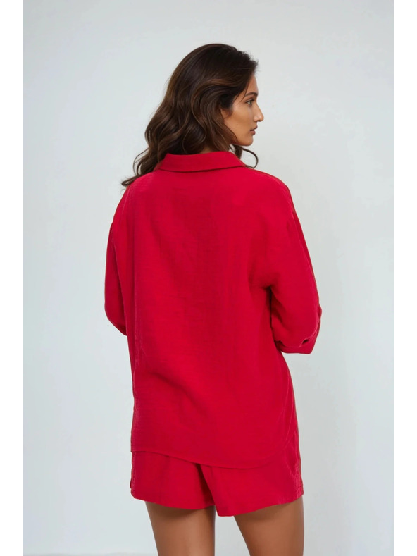 Moodo Rotes Damenhemd