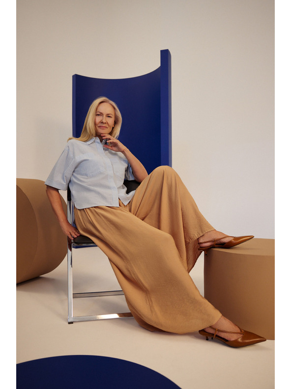 Moodo Hellblaues Damenhemd