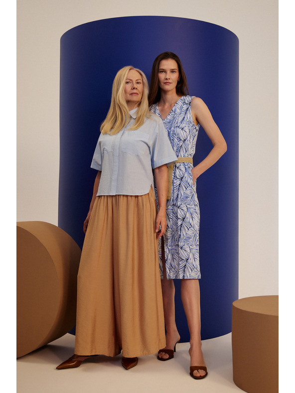 Moodo Hellblaues Damenhemd