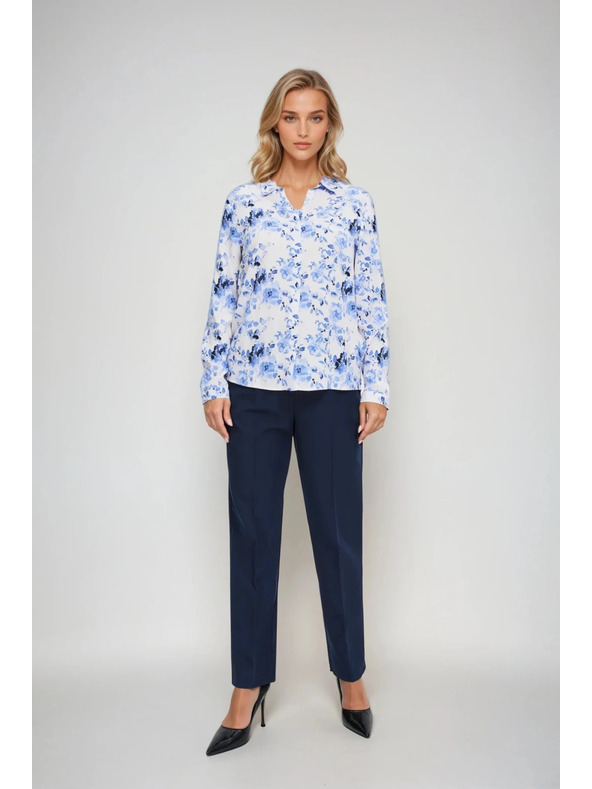 Moodo Hellblaues Blumenhemd Moodo