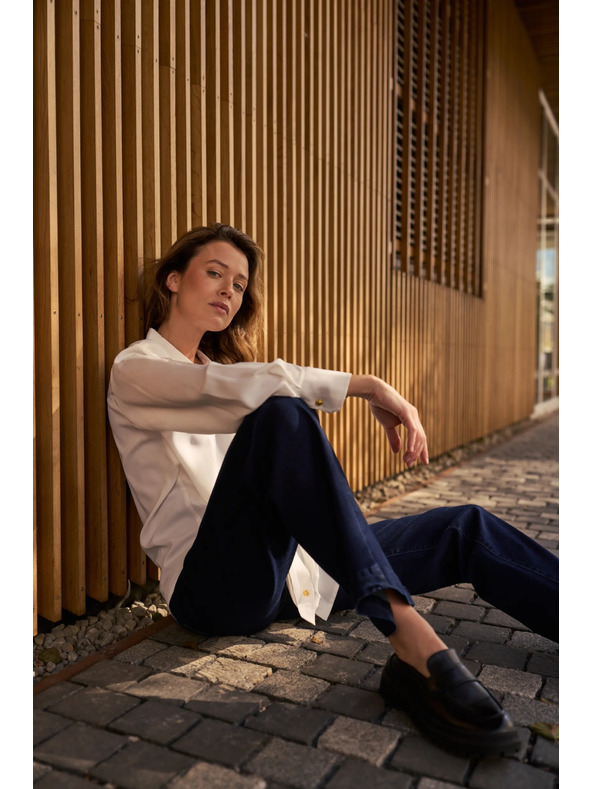 Moodo Weißes Damenhemd Moodo