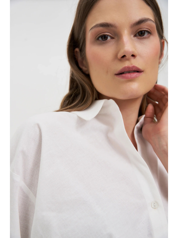 Moodo Weiße Damenbluse
