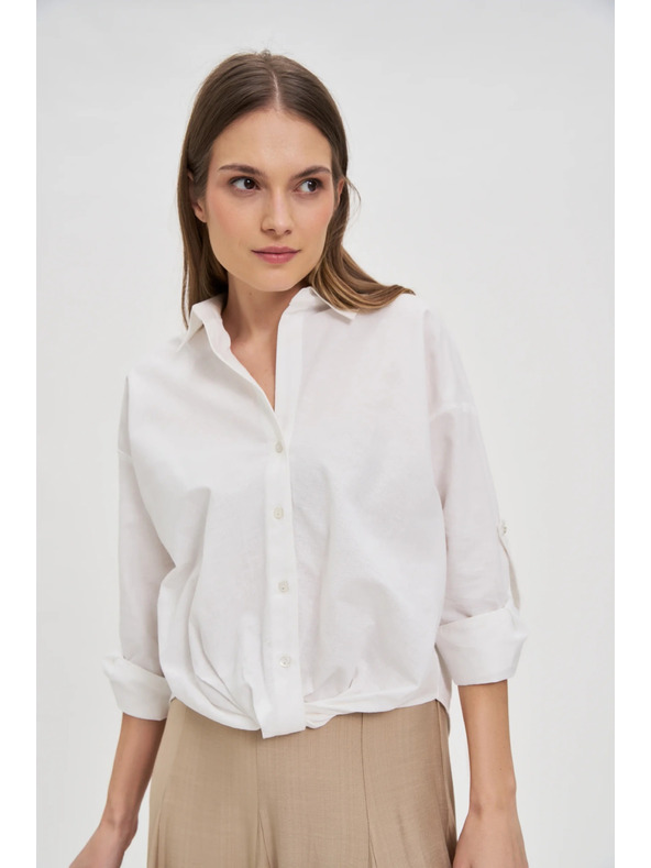 Moodo Weiße Damenbluse