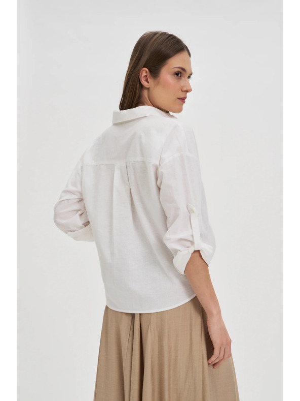 Moodo Weiße Damenbluse