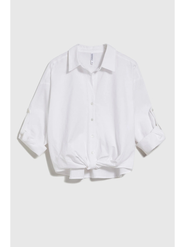 Moodo Weiße Damenbluse