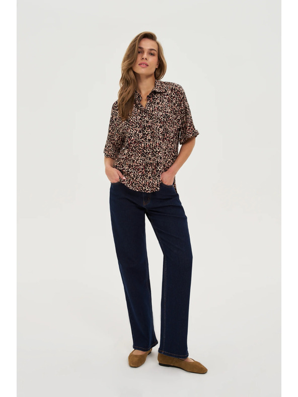 Moodo Leoparden-Damenhemd Moodo