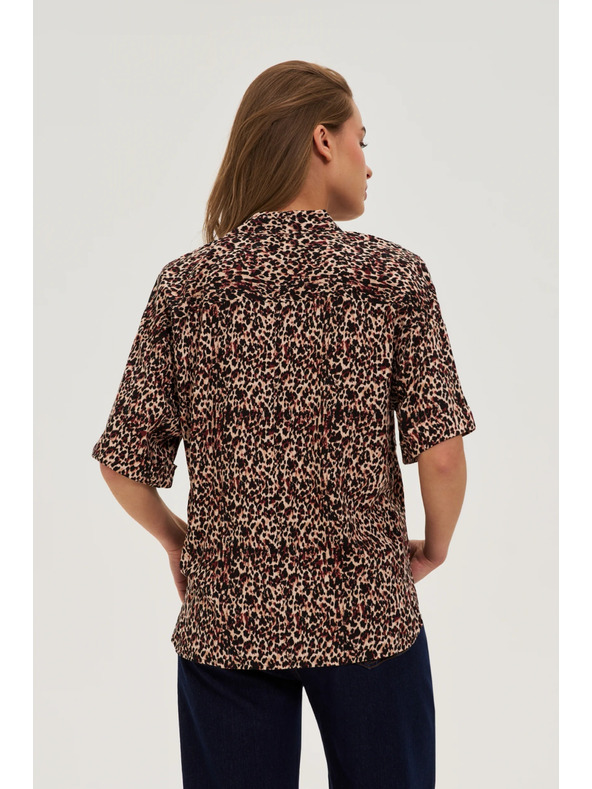 Moodo Leoparden-Damenhemd Moodo