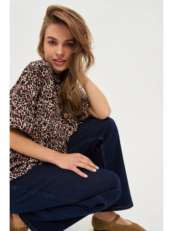Moodo Leoparden-Damenhemd Moodo