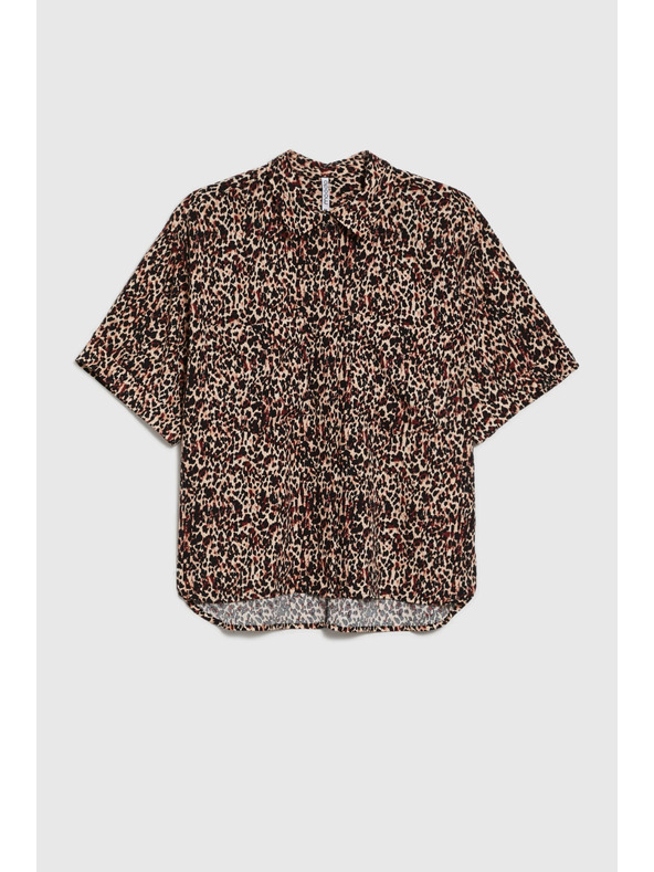 Moodo Leoparden-Damenhemd Moodo