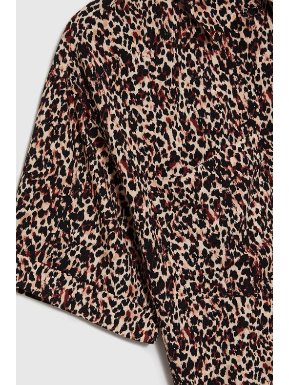 Moodo Leoparden-Damenhemd Moodo