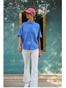 Moodo Blaues Damenhemd
