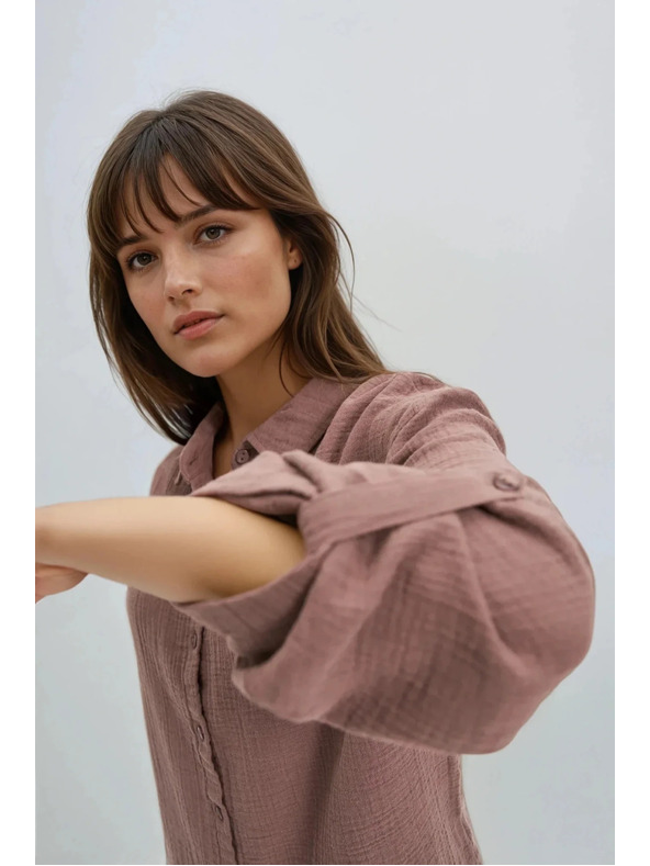 Moodo Hellbraunes Hemd Moodo