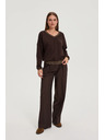Moodo Braune Sweatshirt mit goldenen Details Moodo