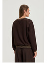 Moodo Braune Sweatshirt mit goldenen Details Moodo