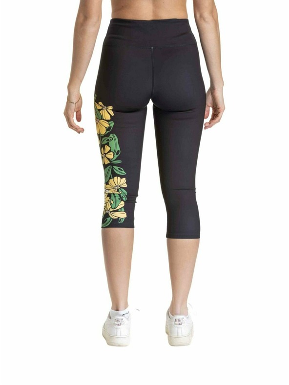 Meatfly Meatfly Damen Leggings Edna Yellow Flowers |