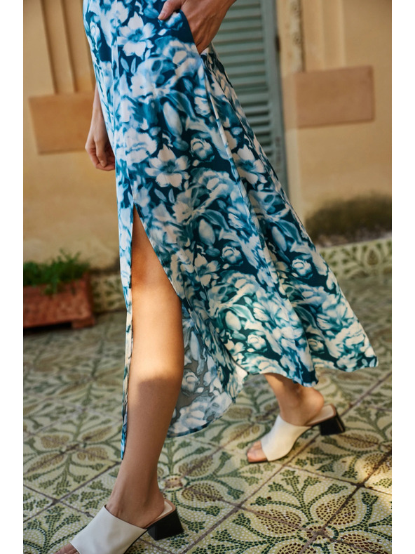 Moodo Damen Rock mit Schlitz Moodo