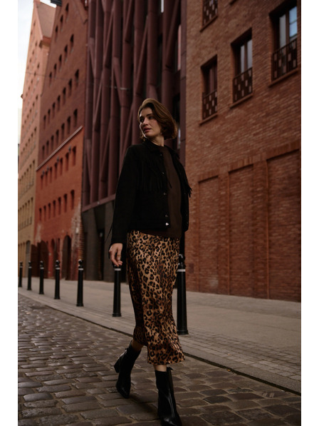 Moodo Damen Leopardenrock Moodo - braun