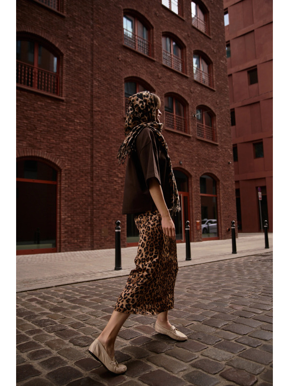 Moodo Damen Leopardenrock Moodo - braun