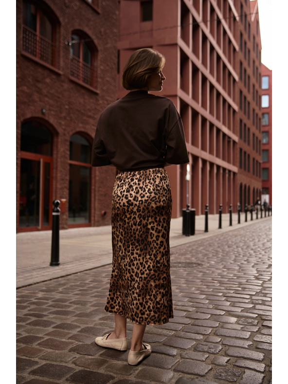 Moodo Damen Leopardenrock Moodo - braun