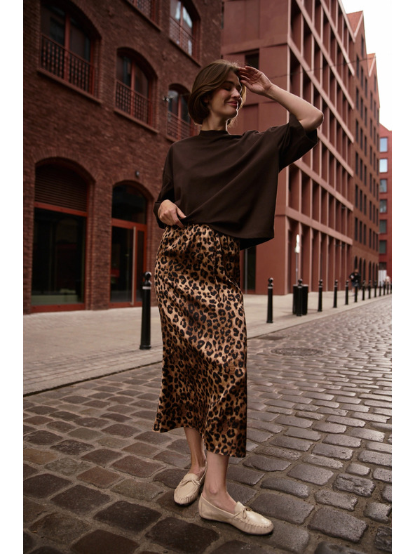 Moodo Damen Leopardenrock Moodo - braun