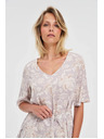 Moodo Gemustertes Damen Kleid Moodo mit Gürtel