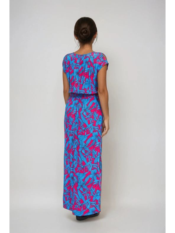 Moodo Damen Kleid Moodo rosa-blau