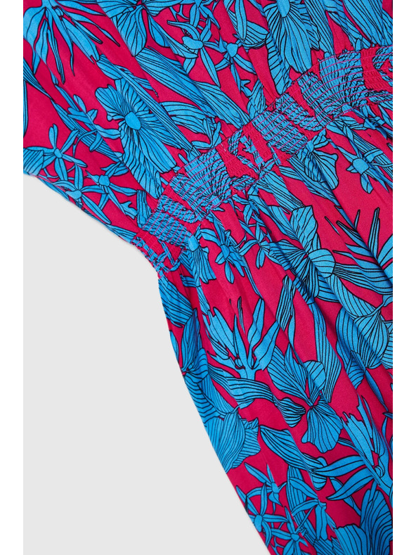 Moodo Damen Kleid Moodo rosa-blau