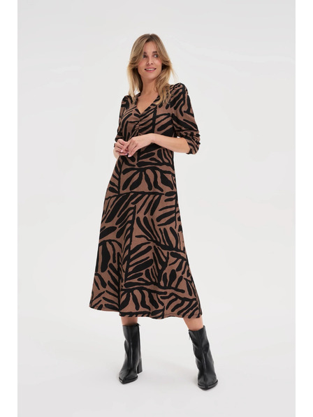 Moodo Damen Kleid Moodo - kaffeebraun