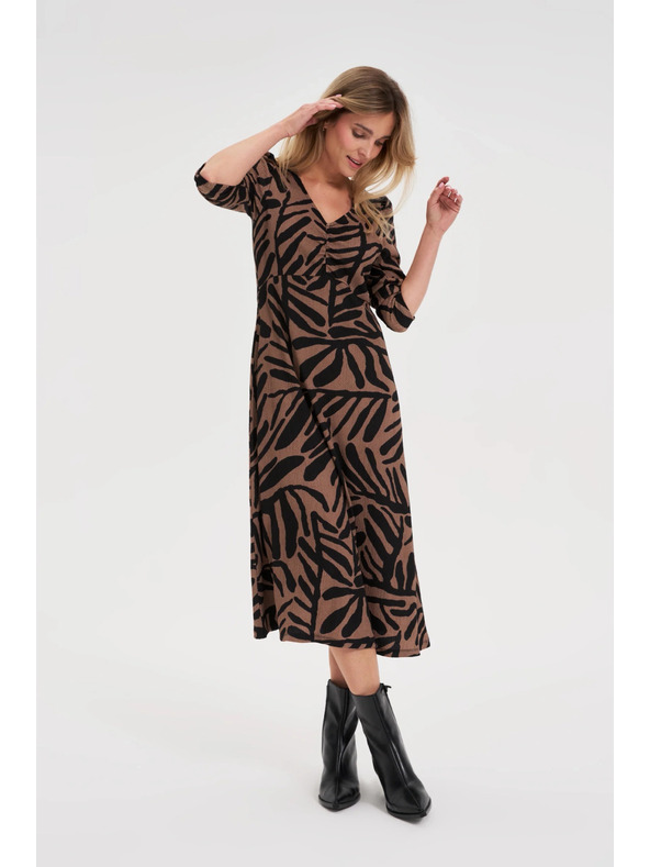 Moodo Damen Kleid Moodo - kaffeebraun