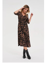Moodo Damen Kleid Moodo - kaffeebraun