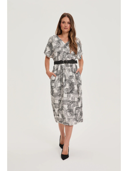 Moodo Damen Kleid Moodo mit Gürtel