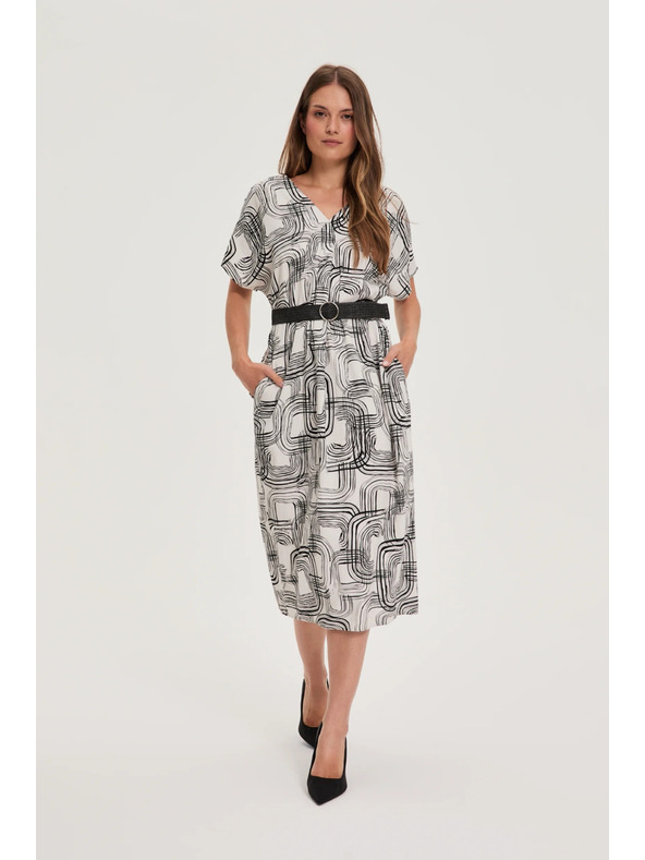 Moodo Damen Kleid Moodo mit Gürtel