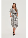 Moodo Damen Kleid Moodo mit Gürtel