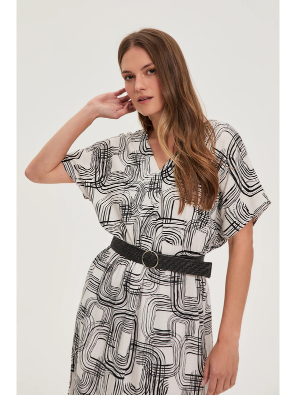 Moodo Damen Kleid Moodo mit Gürtel