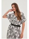 Moodo Damen Kleid Moodo mit Gürtel