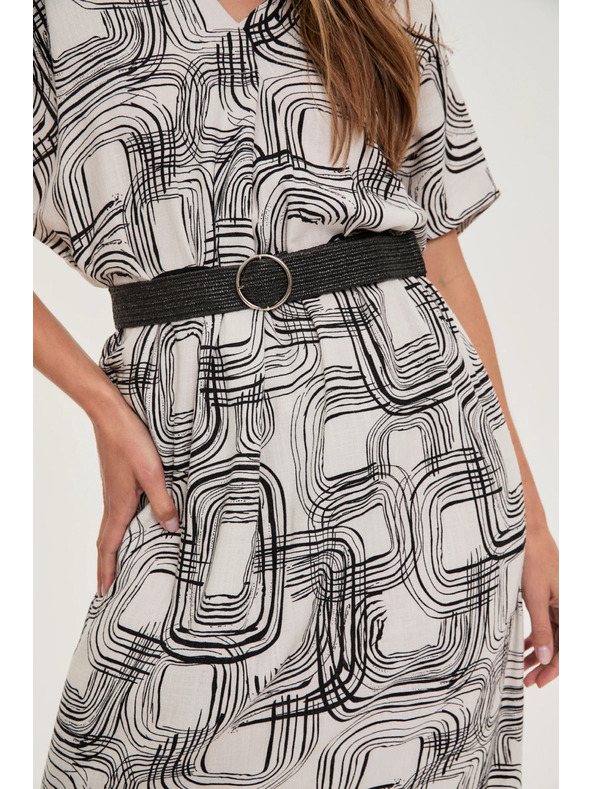 Moodo Damen Kleid Moodo mit Gürtel