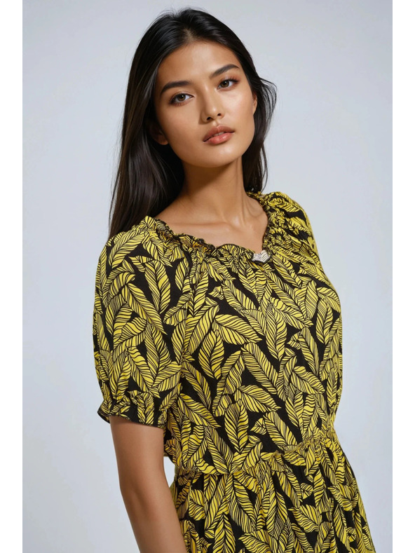 Moodo Damen Kleid Moodo - gelb