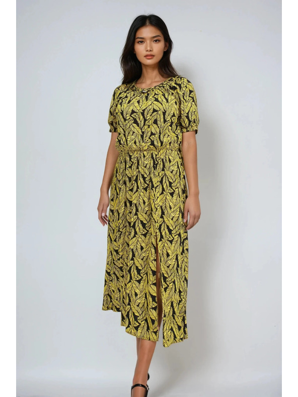 Moodo Damen Kleid Moodo - gelb