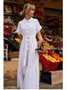 Moodo Langes Damen-Hemdkleid Moodo - weiß