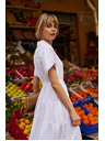 Moodo Langes Damen-Hemdkleid Moodo - weiß