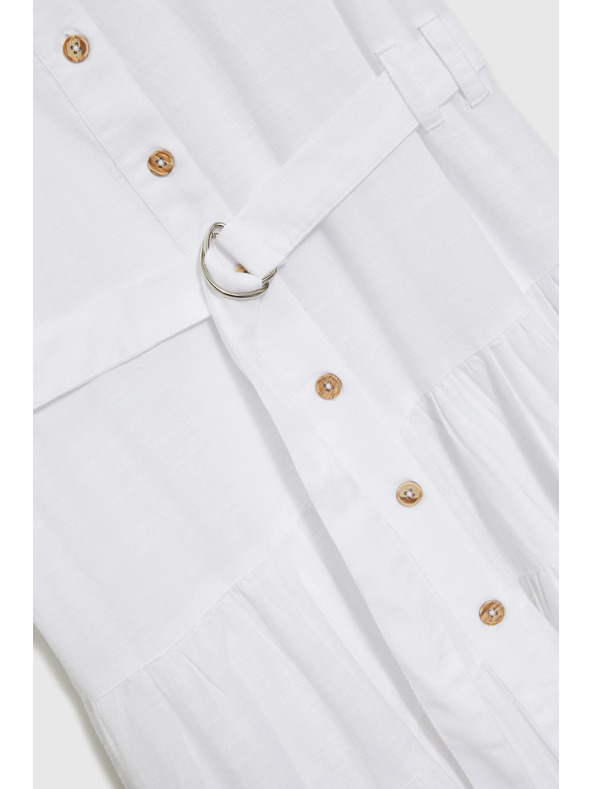 Moodo Langes Damen-Hemdkleid Moodo - weiß