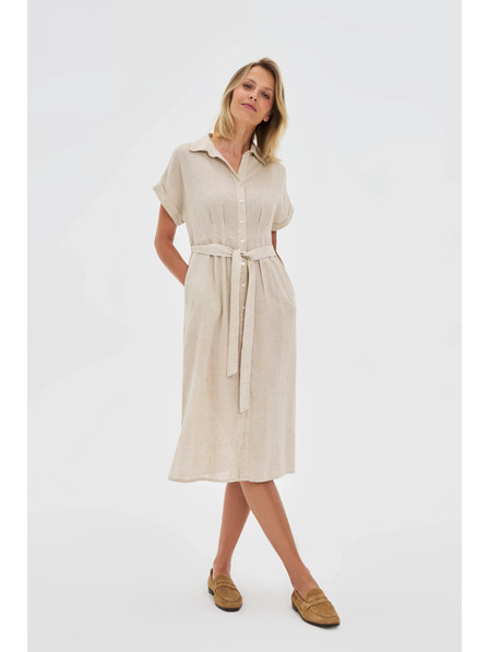 Moodo Damen Hemdkleid Moodo - beige