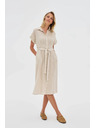 Moodo Damen Hemdkleid Moodo - beige