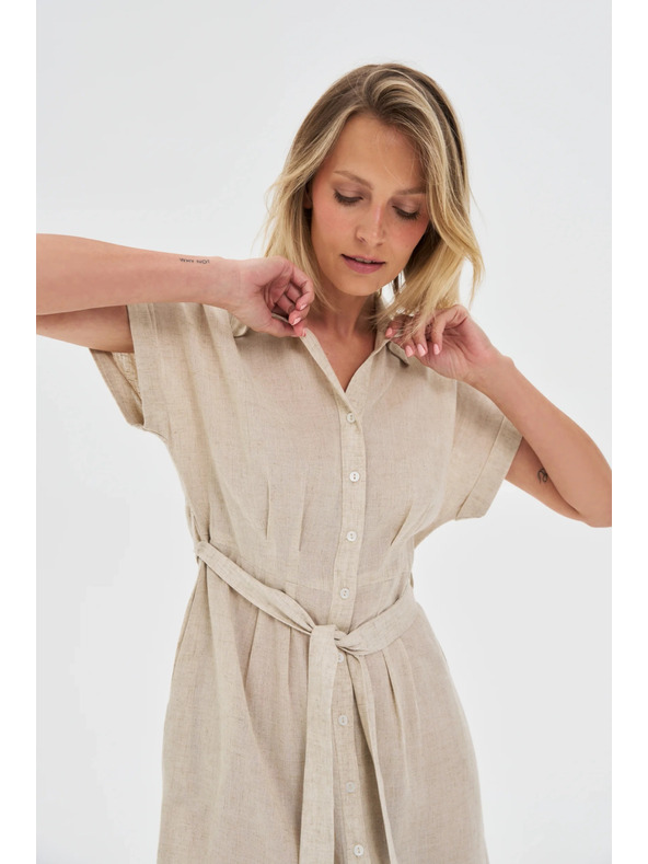 Moodo Damen Hemdkleid Moodo - beige