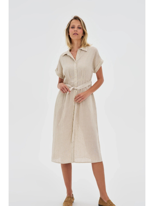 Moodo Damen Hemdkleid Moodo - beige